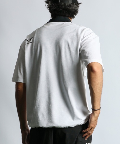 BLACK LABEL〕'A-PACK' MOCK NECK TEE：鹿の子/ドットメッシュ モック