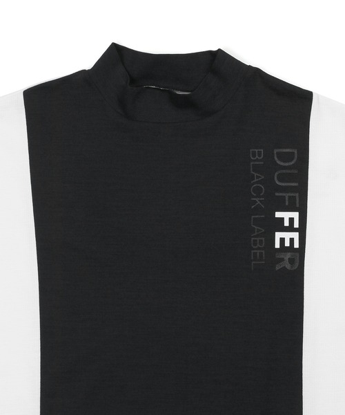 BLACK LABEL〕'A-PACK' MOCK NECK TEE：鹿の子/ドットメッシュ モック