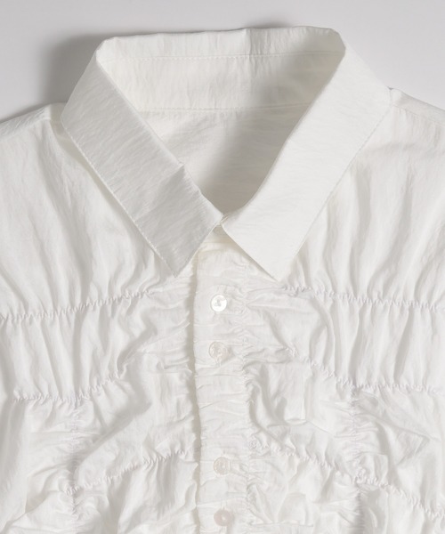 ブラウス シャツ gather design blouse / ギャザーデザインブラウス レディース MUHET ブラウス シャツ gather design blouse / ギャザー