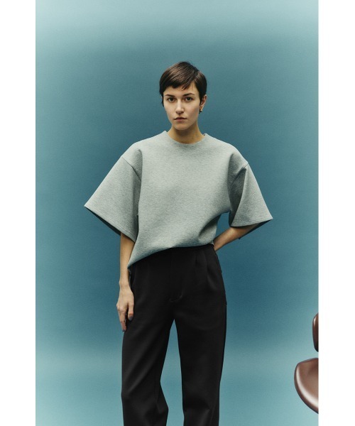 RIM.ARK(リムアーク)の「Sweat H/S PO スウェットハーフスリーブプルオーバー(スウェット・レディース・ブラック/杢グレー/ライトグレー・FREE)」の4枚目の写真