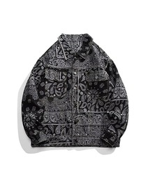 WARAIJOGO（ワライジョウゴ）の「【WARAIJOGO】ペイズリー柄デニムビッグGジャン(NEZ)（デニムジャケット）」