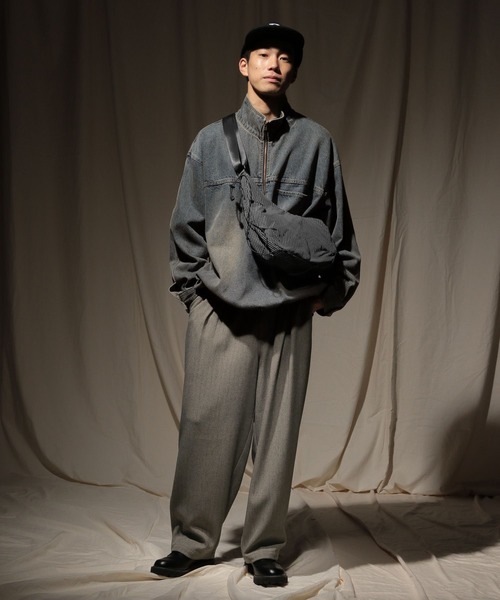 niko and JEANS 2025AW】デニムハーフジッププルオーバー