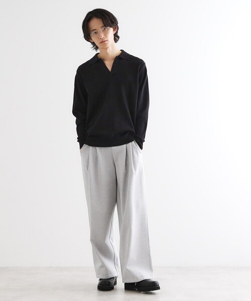 tk.TAKEO KIKUCHI(ティーケータケオキクチ)の「バギーダンボールスウェットパンツ(その他パンツ・メンズ・グレー系4/ブラック・03/02)」の20枚目の写真