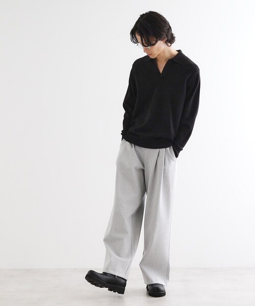 tk.TAKEO KIKUCHI(ティーケータケオキクチ)の「バギーダンボールスウェットパンツ(その他パンツ・メンズ・グレー系4/ブラック・03/02)」の17枚目の写真
