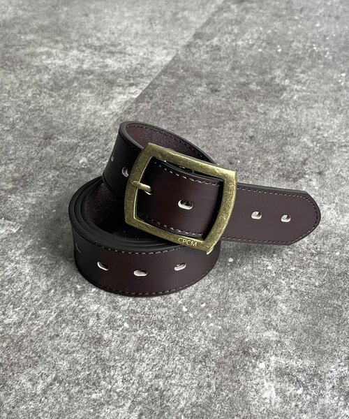 CPCM(シーピーシーエム)の「CPCMロゴ入りアソート本革ベルト(ベルト・メンズ・ブラウン/ブラック系その他/ブラウン系その他2/ブラック系その他2/ブラック/ブラウン系その他・FREE)」の1枚目の写真