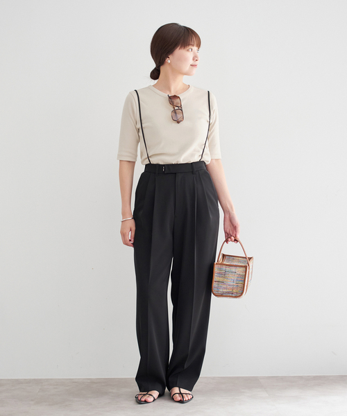 IENA（イエナ）の「《追加2》コットンフライスハーフスリーブプルオーバー（Tシャツ/カットソー・レディース・ブラック/ホワイト/ベージュ・FREE）」の18枚目の写真