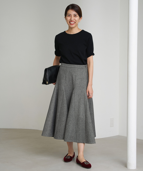 IENA（イエナ）の「《追加2》コットンフライスハーフスリーブプルオーバー（Tシャツ/カットソー・レディース・ブラック/ホワイト/ベージュ・FREE）」の11枚目の写真