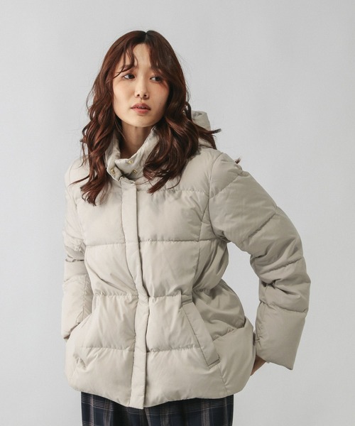 ウツクシルエット撥水ダウンブルゾン　Lサイズ セール】ウツクシルエット撥水ダウンブルゾン/497167（ダウン