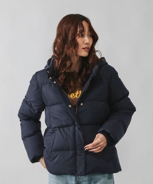 GLOBAL WORK（グローバルワーク）の「ウツクシルエット撥水ダウンブルゾン/497167（ダウンジャケット/コート・レディース・ネイビー/ブラック/ベージュ・MEDIUM/LARGE/X-LARGE）」の18枚目の写真