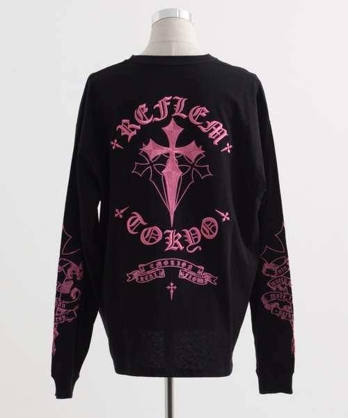 REFLEM/レフレム』クロス刺繍L/S Tee/ロングスリーブカットソー