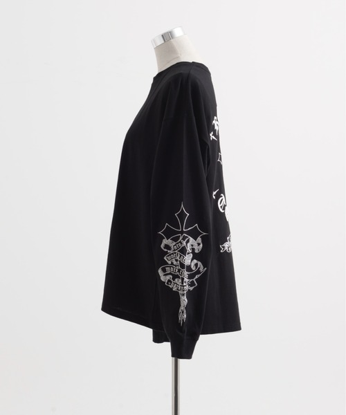 REFLEM/レフレム』クロス刺繍L/S Tee/ロングスリーブカットソー