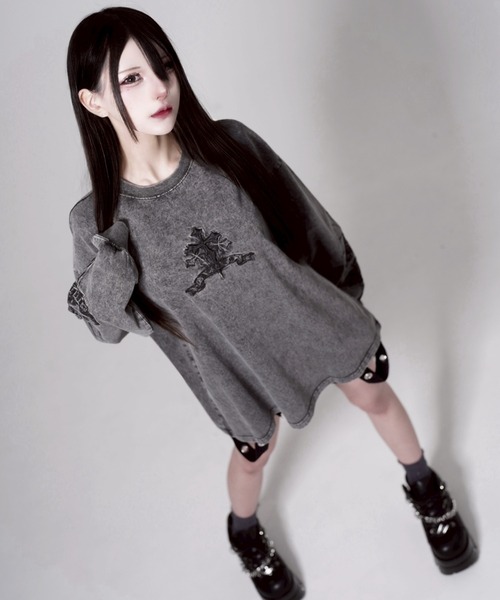 REFLEM（レフレム）の「『REFLEM/レフレム』クロス刺繍L/S Tee