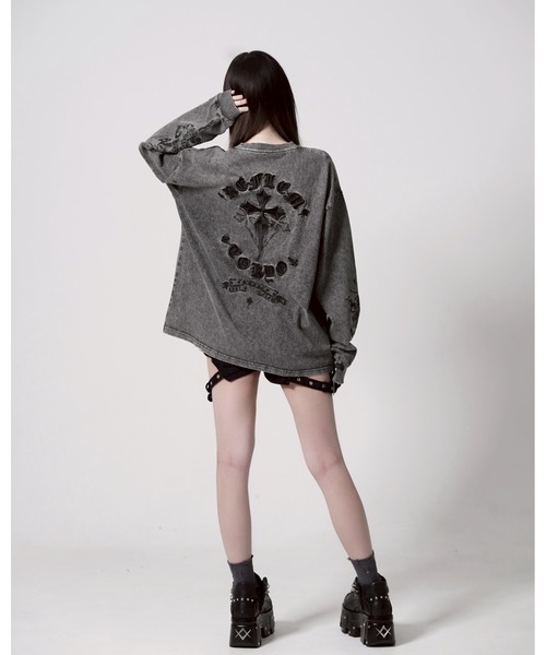 REFLEM/レフレム』クロス刺繍L/S Tee/ロングスリーブカットソー