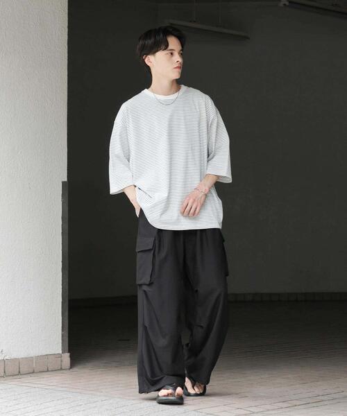 SENSE OF PLACE by URBAN RESEARCH（センスオブプレイスバイアーバンリサーチ）の「『ユニセックス』ワイドカーゴパンツ（その他パンツ・メンズ・アイボリー/ブラック/ブラウン/ベージュ・SMALL/MEDIUM/LARGE/X-SMALL）」の9枚目の写真