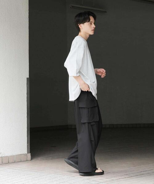 SENSE OF PLACE by URBAN RESEARCH（センスオブプレイスバイアーバンリサーチ）の「『ユニセックス』ワイドカーゴパンツ（その他パンツ・メンズ・アイボリー/ブラック/ブラウン/ベージュ・SMALL/MEDIUM/LARGE/X-SMALL）」の10枚目の写真