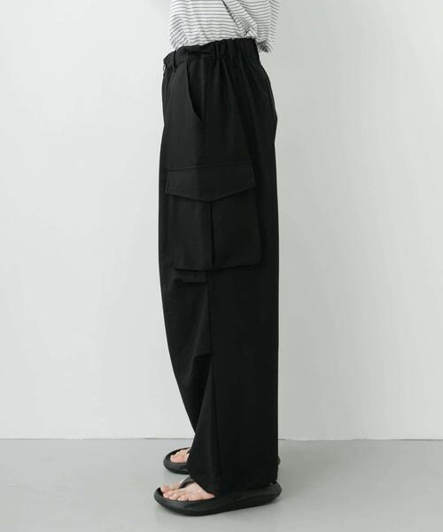 SENSE OF PLACE by URBAN RESEARCH（センスオブプレイスバイアーバンリサーチ）の「『ユニセックス』ワイドカーゴパンツ（その他パンツ・メンズ・アイボリー/ブラック/ブラウン/ベージュ・SMALL/MEDIUM/LARGE/X-SMALL）」の12枚目の写真