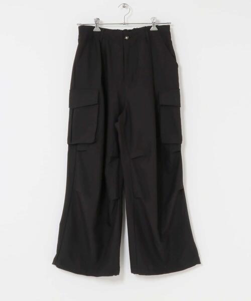 SENSE OF PLACE by URBAN RESEARCH（センスオブプレイスバイアーバンリサーチ）の「『ユニセックス』ワイドカーゴパンツ（その他パンツ・メンズ・アイボリー/ブラック/ブラウン/ベージュ・SMALL/MEDIUM/LARGE/X-SMALL）」の14枚目の写真