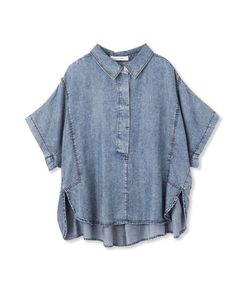 MAYSON GREY(メイソングレイ)の「バイオシルクデニムブラウス≪洗濯機で洗える≫(シャツ/ブラウス・レディース・ネイビー/ブルー・M)」の13枚目の写真