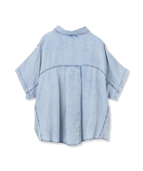 MAYSON GREY(メイソングレイ)の「バイオシルクデニムブラウス≪洗濯機で洗える≫(シャツ/ブラウス・レディース・ネイビー/ブルー・M)」の15枚目の写真