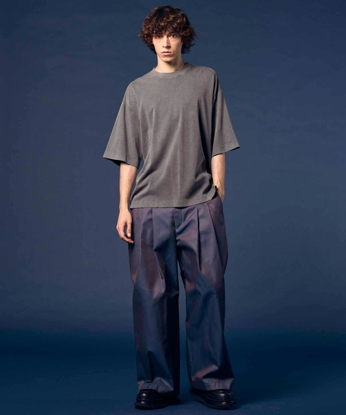 MAISON SPECIAL(メゾンスペシャル)の「《UNISEX》【EX】Prime-Over Pigment Smooth Crew Neck T-Shirt/プライムオーバーピグメントスムースクルーネックTシャツ【MAISON SPECIAL/メゾンスペシャル】(Tシャツ/カットソー・メンズ・ブルー/ブラック/ライトグレー/パープル・0/1/2)」の6枚目の写真