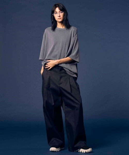 MAISON SPECIAL(メゾンスペシャル)の「《UNISEX》【EX】Prime-Over Pigment Smooth Crew Neck T-Shirt/プライムオーバーピグメントスムースクルーネックTシャツ【MAISON SPECIAL/メゾンスペシャル】(Tシャツ/カットソー・メンズ・ブルー/ブラック/ライトグレー/パープル・0/1/2)」の7枚目の写真