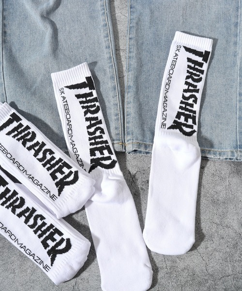 THRASHER（スラッシャー）の「THRASHER スラッシャー 3P ロングソックス（ソックス/靴下・メンズ・C/D/E/B/A/F・25-27CM）」の4枚目の写真
