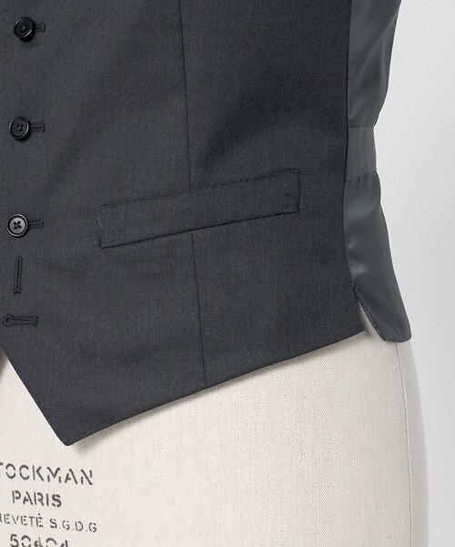 green label relaxing（グリーンレーベルリラクシング）の「REDA サージ スリム 5B スーツベスト（スーツベスト・メンズ・ダークブラウン/ネイビー/ダークグレー/ブラック・50/52/44/48/46/42）」の7枚目の写真