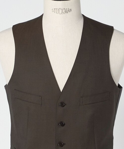 green label relaxing（グリーンレーベルリラクシング）の「REDA サージ スリム 5B スーツベスト（スーツベスト・メンズ・ダークブラウン/ネイビー/ダークグレー/ブラック・50/52/44/48/46/42）」の21枚目の写真