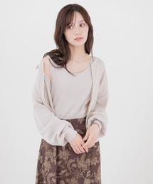 【リブシリーズ】ZIPカーディガン581461