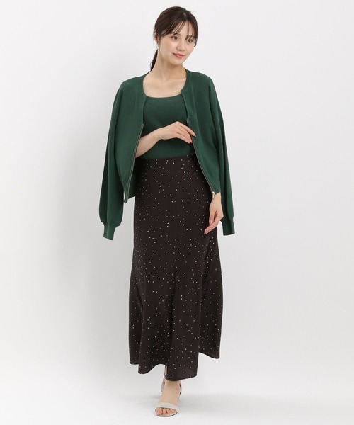 Andemiu(アンデミュウ)の「【リブシリーズ】ZIPカーディガン581461(カーディガン/ボレロ・レディース・グレー/ブラック/グリーン/モカ・FREE)」の12枚目の写真