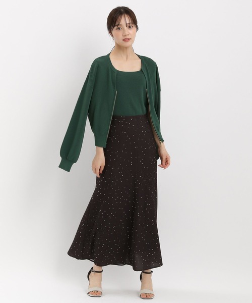 Andemiu(アンデミュウ)の「【リブシリーズ】ZIPカーディガン581461(カーディガン/ボレロ・レディース・グレー/ブラック/グリーン/モカ・FREE)」の13枚目の写真