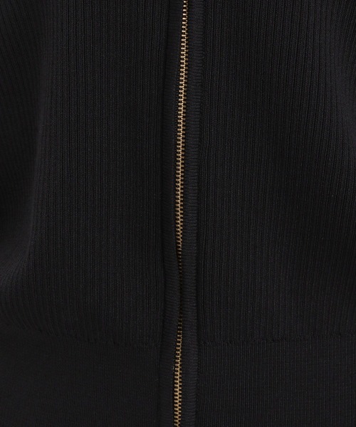 Andemiu(アンデミュウ)の「【リブシリーズ】ZIPカーディガン581461(カーディガン/ボレロ・レディース・グレー/ブラック/グリーン/モカ・FREE)」の5枚目の写真