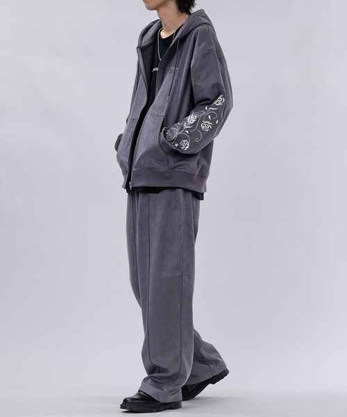 Limited Line Naive Magic(リミテッドラインナイーブマジック)の「【a】〔NAIVE MAGIC〕裏起毛カットスウェード イージーワイドスラックス(スラックス・メンズ・チャコールグレー/ブラウン/アイボリー/ネイビー・LARGE/MEDIUM)」の13枚目の写真