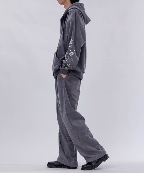 Limited Line Naive Magic(リミテッドラインナイーブマジック)の「【a】〔NAIVE MAGIC〕裏起毛カットスウェード イージーワイドスラックス(スラックス・メンズ・チャコールグレー/ブラウン/アイボリー/ネイビー・LARGE/MEDIUM)」の14枚目の写真