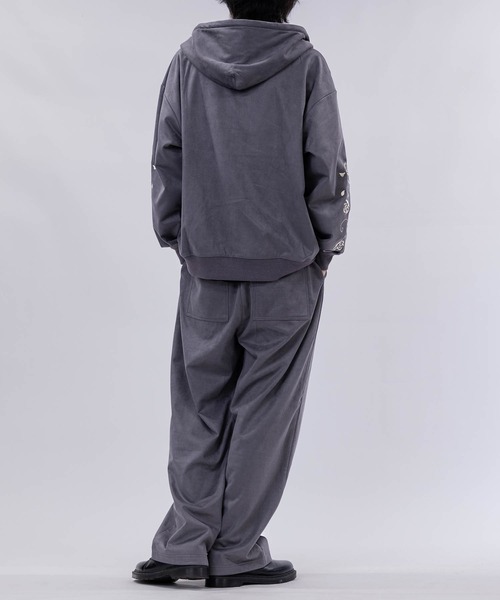 Limited Line Naive Magic(リミテッドラインナイーブマジック)の「【a】〔NAIVE MAGIC〕裏起毛カットスウェード イージーワイドスラックス(スラックス・メンズ・チャコールグレー/ブラウン/アイボリー/ネイビー・LARGE/MEDIUM)」の15枚目の写真