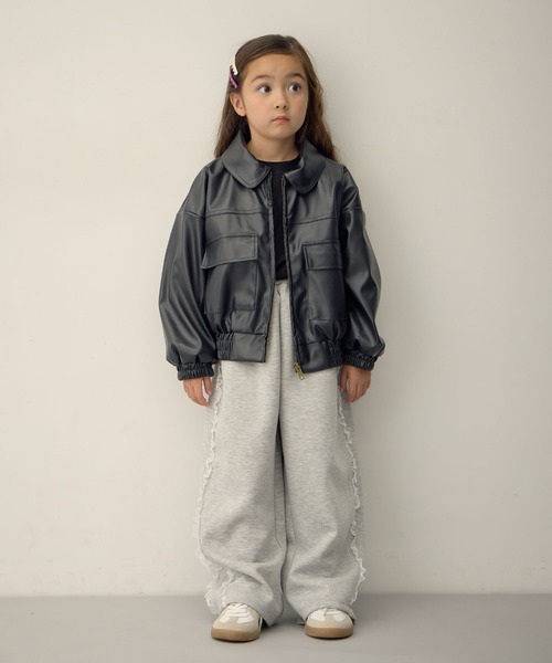 Piet（ピエット）の「レースライン バルーンスウェットパンツ（スウェットパンツ・キッズ・グレー/ブラック・130/120/110/100）」の7枚目の写真