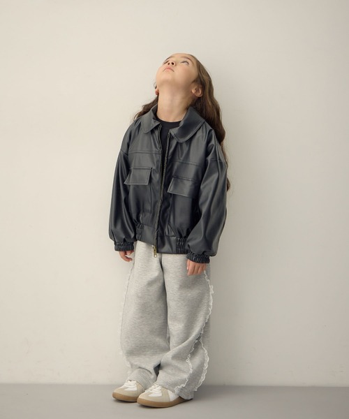 Piet（ピエット）の「レースライン バルーンスウェットパンツ（スウェットパンツ・キッズ・グレー/ブラック・130/120/110/100）」の9枚目の写真