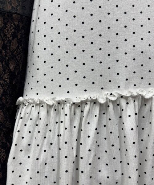 CIAOPANIC（チャオパニック）の「チョーカーSETドットアシメチュニックキャミワンピ（ワンピース・レディース・ブラック/ホワイト/グレー・ONE SIZE）」の16枚目の写真
