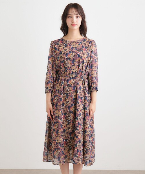 LAURA ASHLEY（ローラアシュレイ）の「【WEB限定カラーあり／洗える／同柄アイテムあり】ケラウェイ柄 ドビーワンピース（ワンピース・レディース・ネイビー系7/レッド系1/オレンジ系1・38/40）」の16枚目の写真