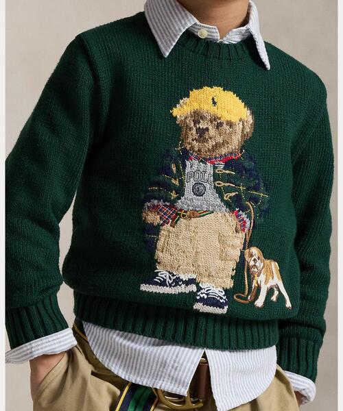 POLO RALPH LAUREN CHILDRENSWEAR(ポロ ラルフ ローレン チルドレンズウェア)の「Polo ベア セーター(ニット/セーター・キッズ・グリーン・7/3/4/6)」の5枚目の写真