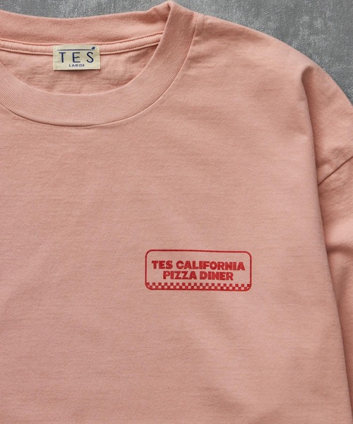 The Endless Summer（エンドレスサマー）の「TES CALIFORNIA PIZZA DINER LONG SLEEVE T-SHIRT / ロンT（Tシャツ/カットソー・メンズ・ライトグレー/ホワイト/ピンク/アイボリー・SMALL/MEDIUM/LARGE/X-LARGE/XX-LARGE）」の22枚目の写真