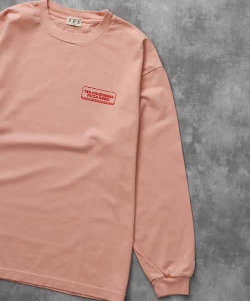 The Endless Summer（エンドレスサマー）の「TES CALIFORNIA PIZZA DINER LONG SLEEVE T-SHIRT / ロンT（Tシャツ/カットソー・メンズ・ライトグレー/ホワイト/ピンク/アイボリー・SMALL/MEDIUM/LARGE/X-LARGE/XX-LARGE）」の21枚目の写真