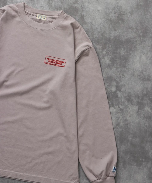The Endless Summer（エンドレスサマー）の「TES CALIFORNIA PIZZA DINER LONG SLEEVE T-SHIRT / ロンT（Tシャツ/カットソー・メンズ・ライトグレー/ホワイト/ピンク/アイボリー・SMALL/MEDIUM/LARGE/X-LARGE/XX-LARGE）」の16枚目の写真