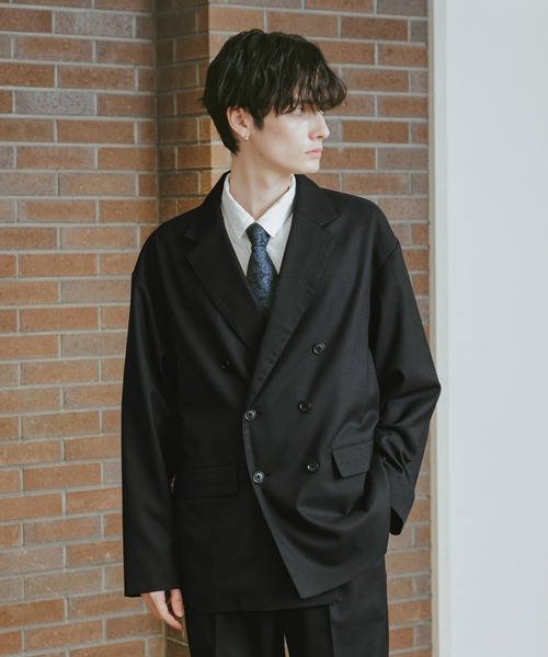 RAGEBLUE（レイジブルー）の「TW/ダブルテーラードジャケット【セットアップ対応】（テーラードジャケット・メンズ・ネイビー/ブラウン/ブラック/ブラック系その他・SMALL/MEDIUM/LARGE）」の10枚目の写真