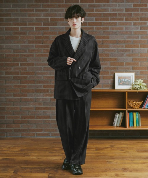 RAGEBLUE（レイジブルー）の「TW/ダブルテーラードジャケット【セットアップ対応】（テーラードジャケット・メンズ・ネイビー/ブラウン/ブラック/ブラック系その他・SMALL/MEDIUM/LARGE）」の12枚目の写真