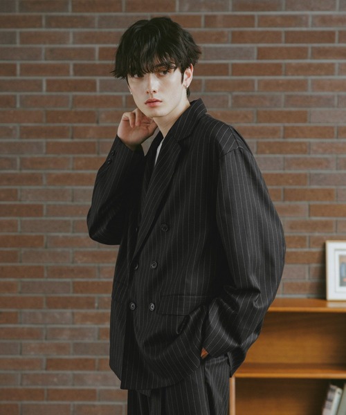 RAGEBLUE（レイジブルー）の「TW/ダブルテーラードジャケット【セットアップ対応】（テーラードジャケット・メンズ・ネイビー/ブラウン/ブラック/ブラック系その他・SMALL/MEDIUM/LARGE）」の17枚目の写真