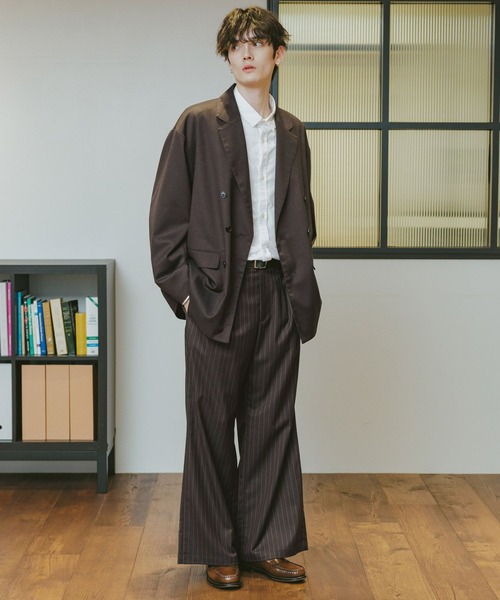 RAGEBLUE（レイジブルー）の「TW/ダブルテーラードジャケット【セットアップ対応】（テーラードジャケット・メンズ・ネイビー/ブラウン/ブラック/ブラック系その他・SMALL/MEDIUM/LARGE）」の18枚目の写真