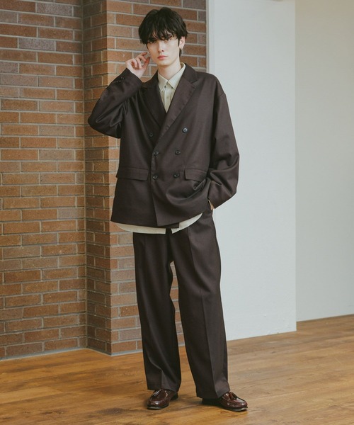 RAGEBLUE（レイジブルー）の「TW/ダブルテーラードジャケット【セットアップ対応】（テーラードジャケット・メンズ・ネイビー/ブラウン/ブラック/ブラック系その他・SMALL/MEDIUM/LARGE）」の20枚目の写真