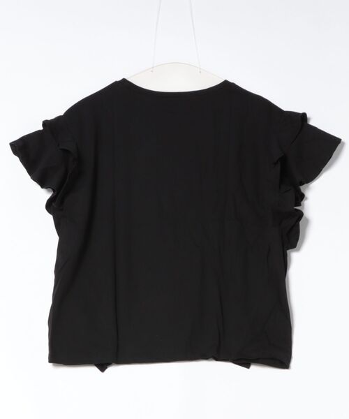 RCD(アールシーディー)の「袖ダブルフリルTシャツ(Tシャツ/カットソー・レディース・ブラック/ホワイト/ピンクベージュ/カーキ・LL~3L/M-L)」の14枚目の写真