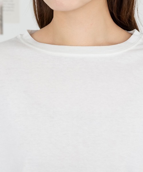 RCD(アールシーディー)の「袖ダブルフリルTシャツ(Tシャツ/カットソー・レディース・ブラック/ホワイト/ピンクベージュ/カーキ・LL~3L/M-L)」の13枚目の写真
